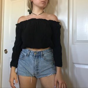 brandy melville off the shoulder long sleeve